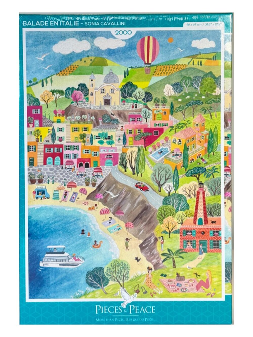 NEW Pieces & Peace 2000 Piece Jigsaw Puzzle Balade en Italie Sonia Cavallini